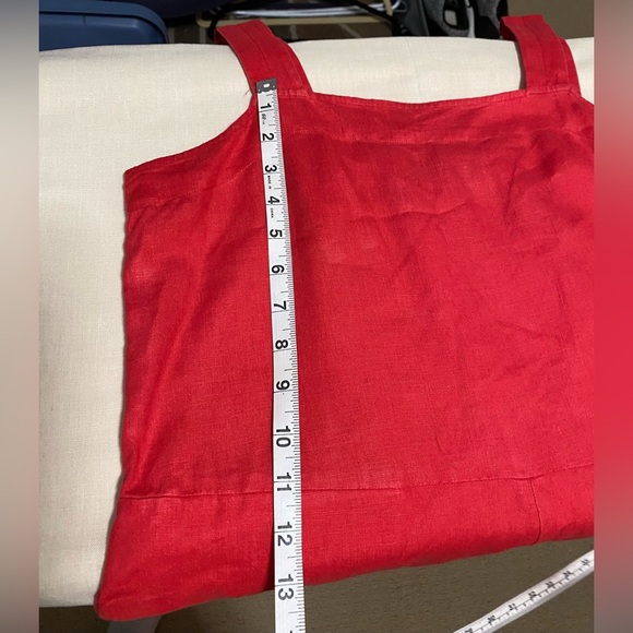 Everlane Red 100% Linen Jumper in Size 6. - Picture 11 of 14